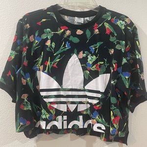 Floral adidas crop top